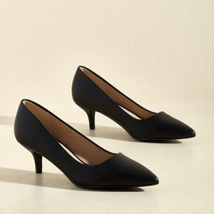 Sleek Black Kitten Heels, brand new